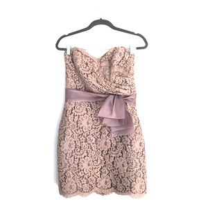 Lazaro lace cocktail dress